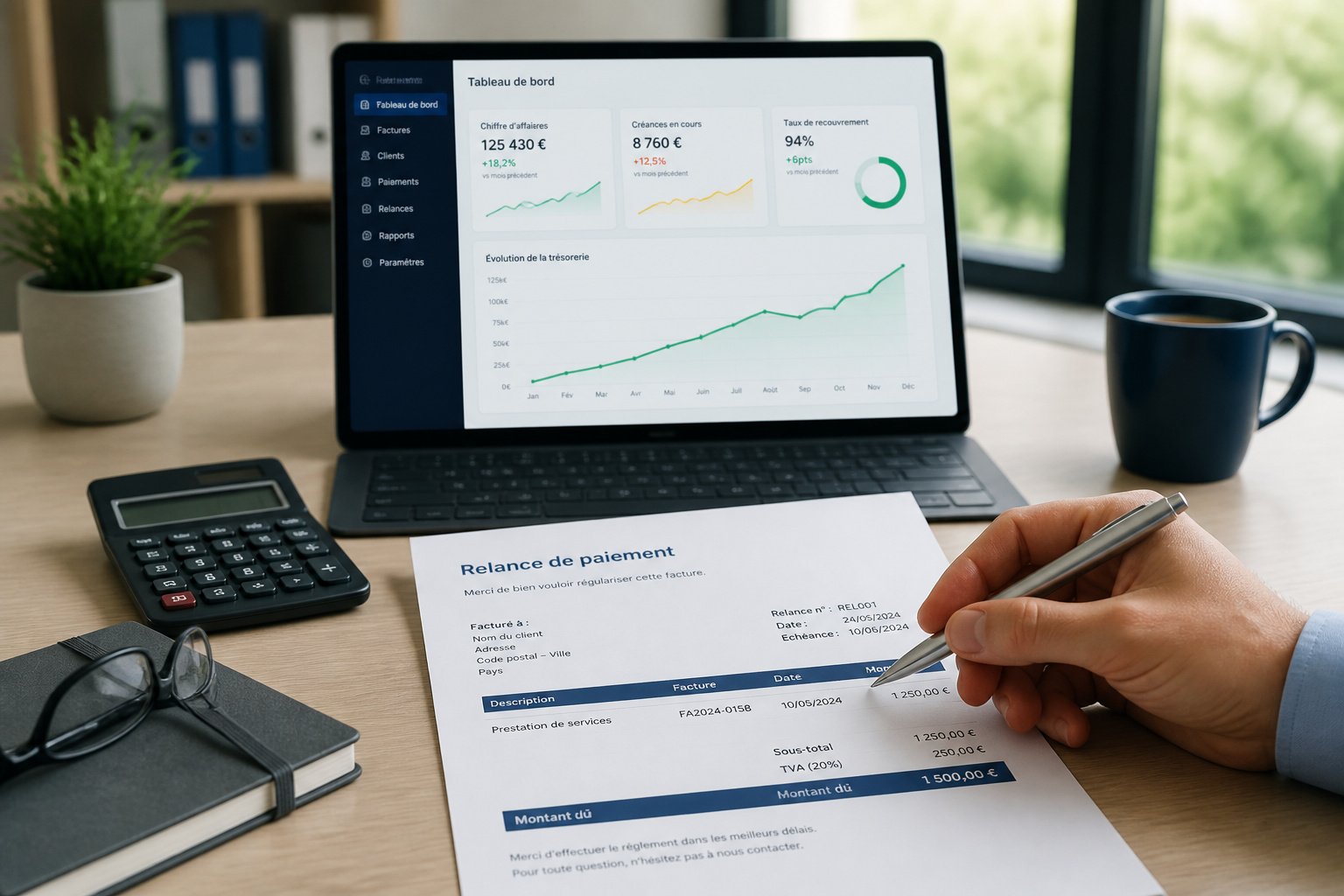 Gestion financiere et relance de paiement