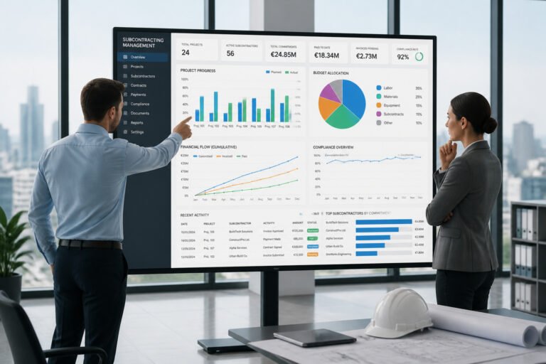 Tableau de bord de gestion des sous traitants