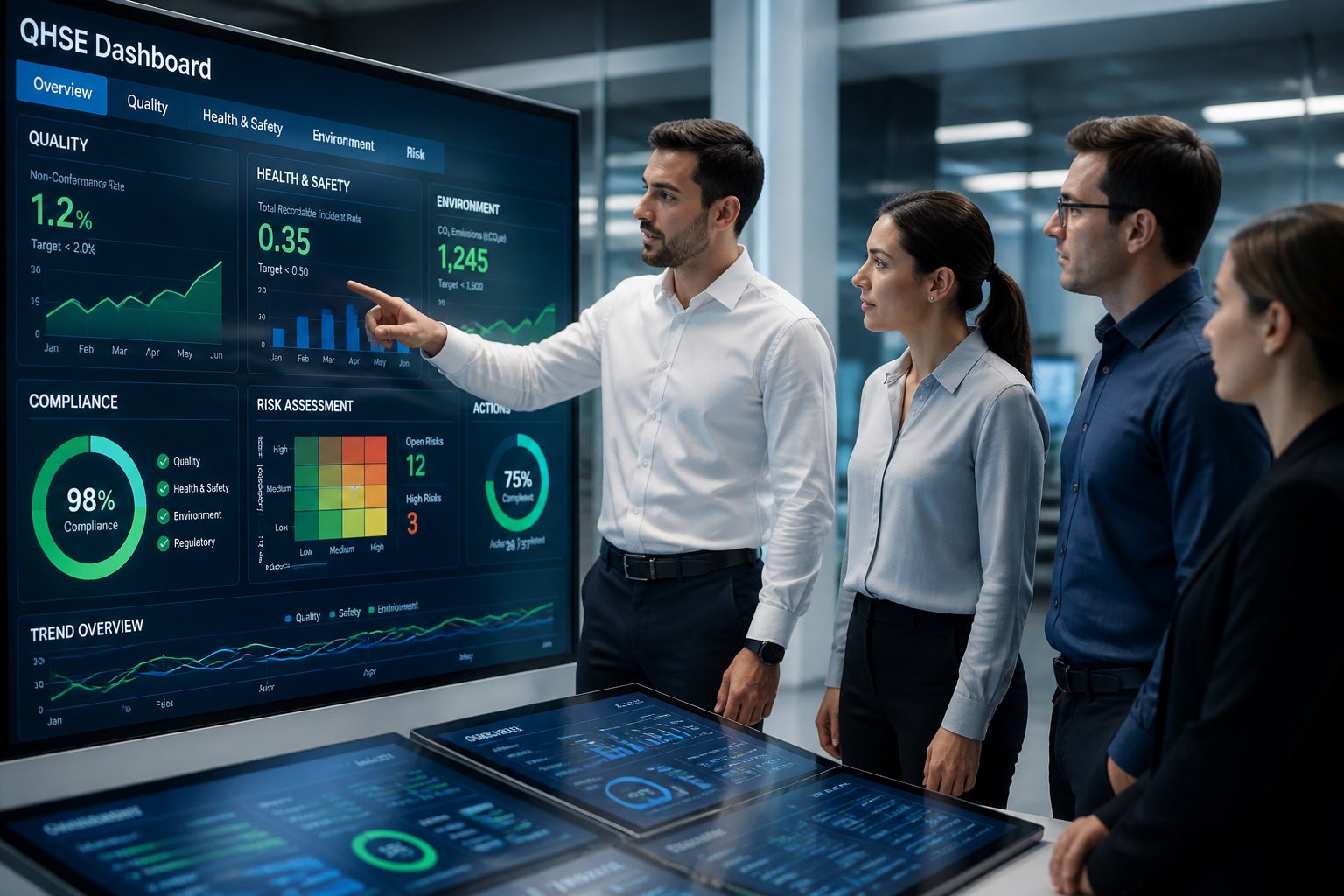 Tableau de bord qhse interactif