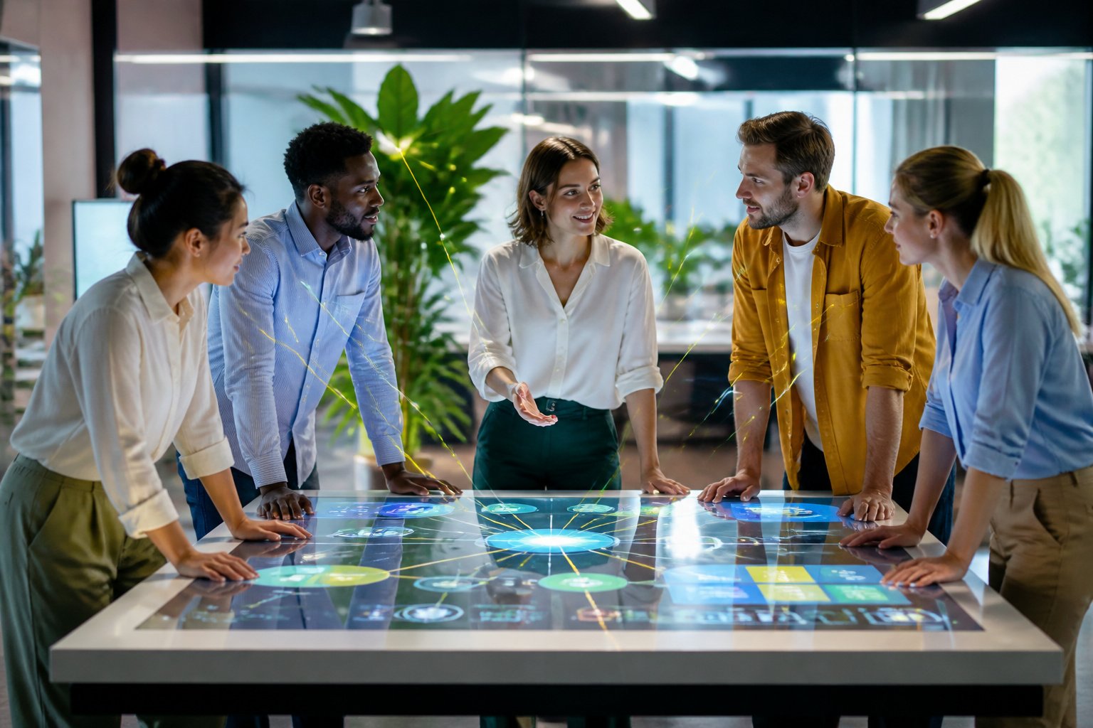 Collaboration transversale sur ecran interactif