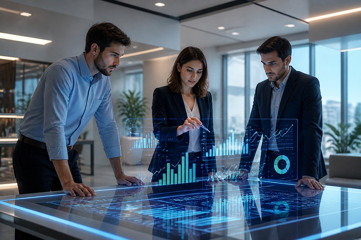 Analyse de donnees holographiques en bureau moderne
